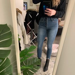 Abercrombie Simone high rise ankle denim